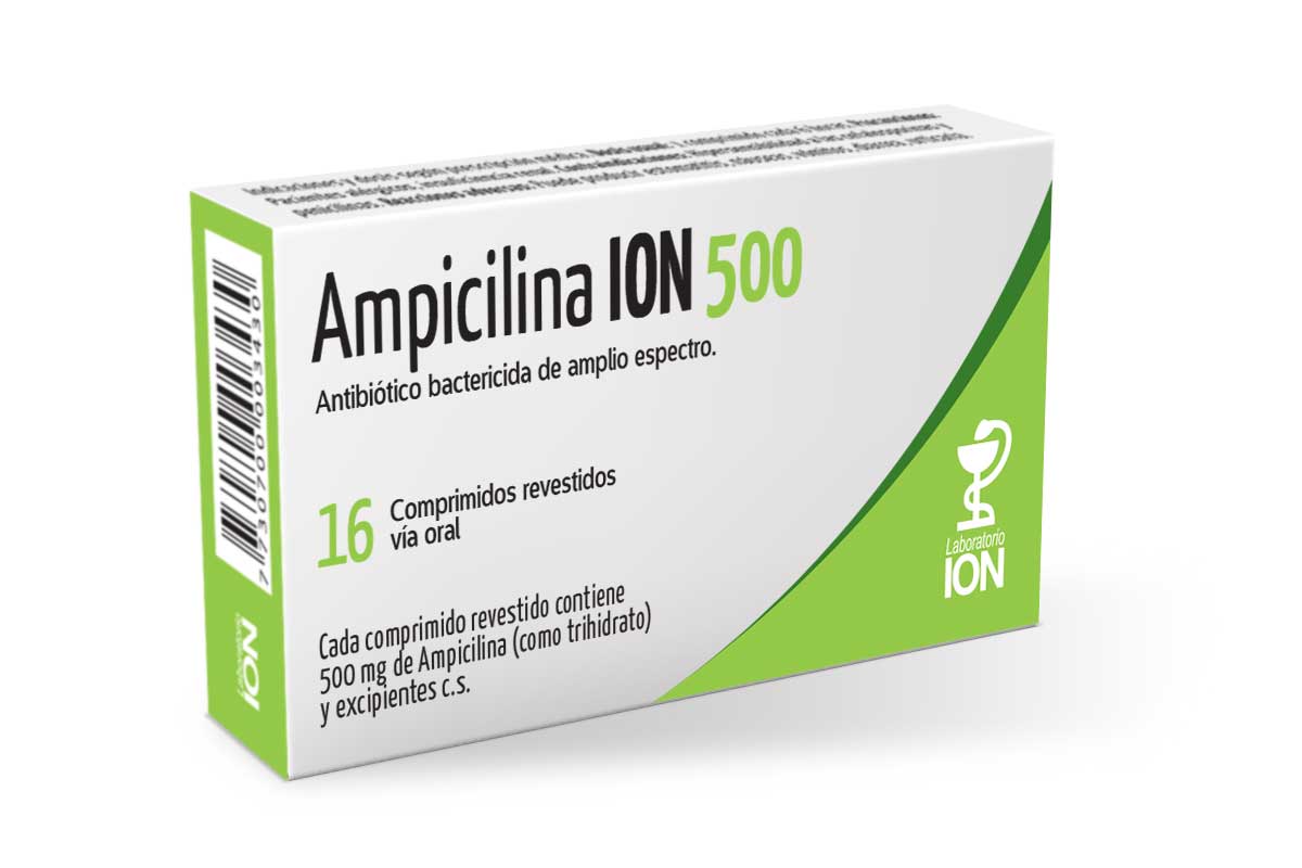 AMPICILINA ION 500 Laboratorio Ion.