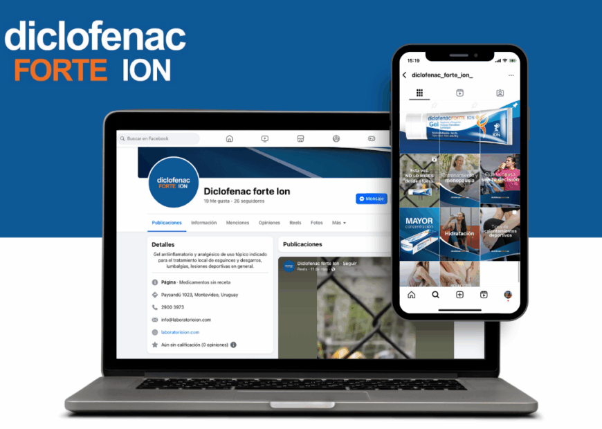 Campaña en redes diclofenacFORTE ION
